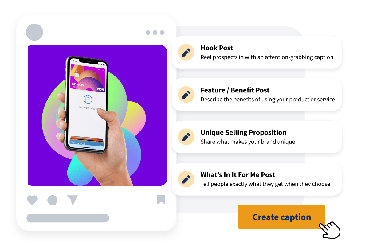 Hoot suite caption generator with copywriting formulas